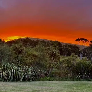 Fiery sunset in Kaiwaka
