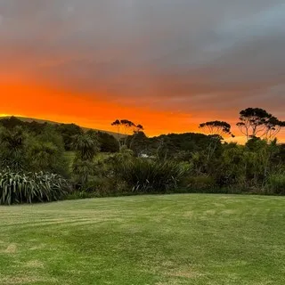 Fiery sunset in Kaiwaka